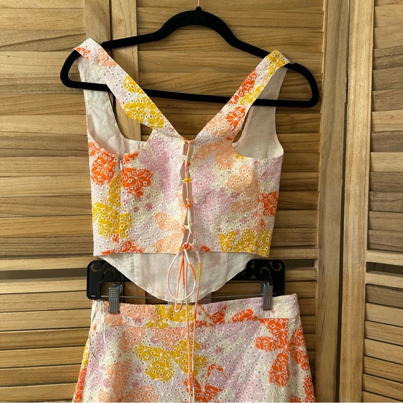 Sabo Lux Keara Midi Skirt and Corset Top  Set - Pollen size 8 - Picture 6 of 8